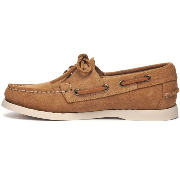 Sebago Docksides Portland Leather Boat Shoes - Women's 9.5 - Cognac Roughout - Picture 3 of 5